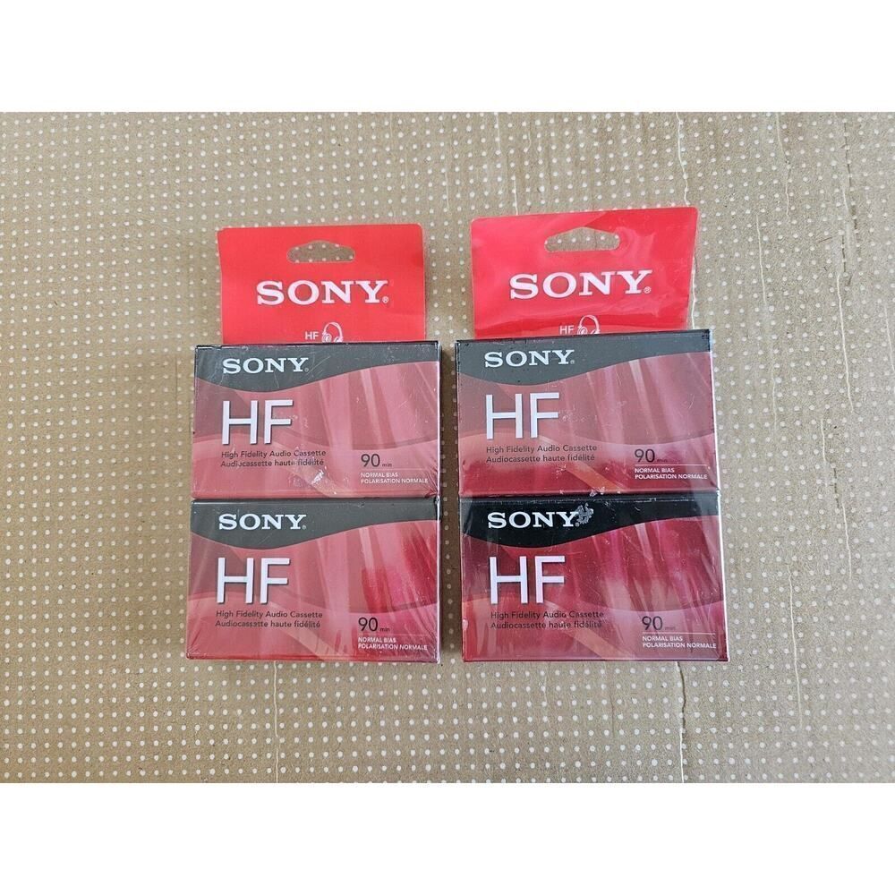 NEW 4 Sony HF 90 Minute Blank Audio Cassette Tapes High Fidelity C-90HFR